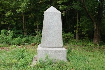 PA-OH Border Monument Marker image. Click for full size.