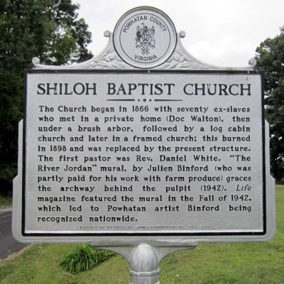 Shiloh Baptist Church Marker image. Click for full size.