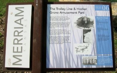 The Trolley Line & Hocker Grove Amusement Park Marker image. Click for full size.