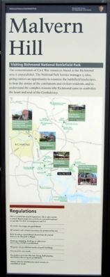Malvern Hill Marker (left panel). Click for full size. Malvern Hill Marker (left panel) image. Click for full size.
