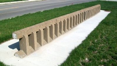 Railing from New Franklin Viaduct near Marker image. Click for full size.