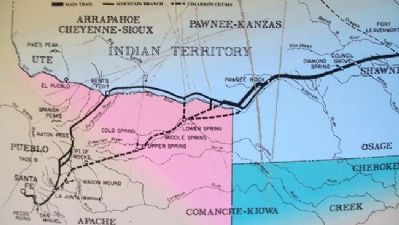 Santa Fe Trail Map on Marker image. Click for full size.