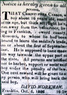 Ad on Santa Fe Trail Marker. Click for full size. Ad on Santa Fe Trail Marker image. Click for full size.