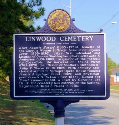 Linwood Cemetery Marker, Side 2 image. Click for full size.