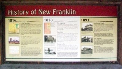 History of New Franklin Marker image. Click for full size.