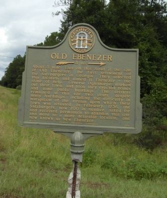 Old Ebenezer Marker image. Click for full size.