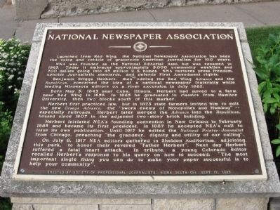 National Newspaper Association Marker image. Click for full size.