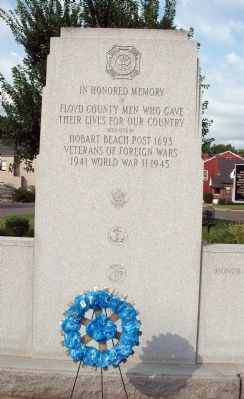 Center Panel - - Floyd County Honor Roll & Veterans Memorial Marker. Click for full size. Center Panel - - Floyd County Honor Roll & Veterans Memorial Marker image. Click for full size.