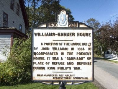 Williams-Barker House Marker. Click for full size. Williams-Barker House Marker image. Click for full size.