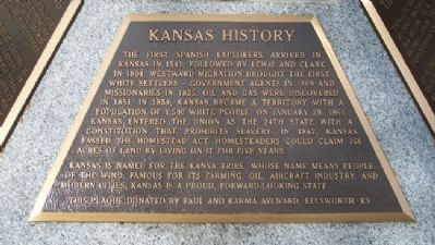 Kansas History Marker image. Click for full size.