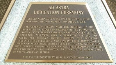 Ad Astra Dedication Ceremony Marker image. Click for full size.