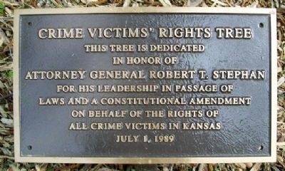 Crime Victims' Rights Tree Marker image. Click for full size.