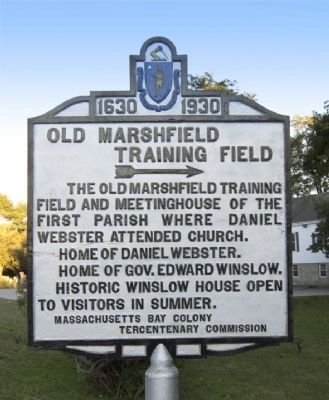 Old Marshfield Training Field Marker image. Click for full size.