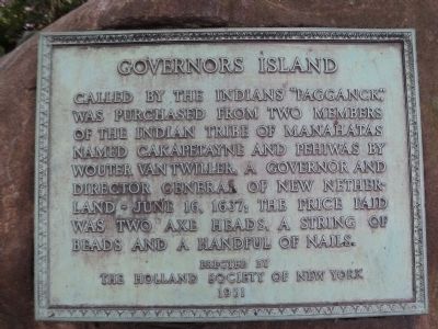 Governors Island Marker image. Click for full size.