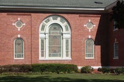 Providence Methodist Church, stained glass Palladian window, southeast side image. Click for full size.