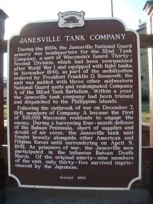 Janesville Tank Company Marker image. Click for full size.