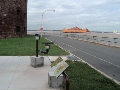 Markers on Governors Island image. Click for full size.