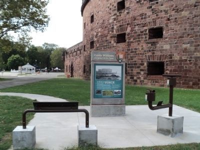 Markers at Castle Williams image. Click for full size.
