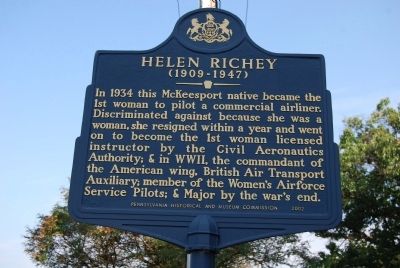 Helen Richey Marker image. Click for full size.