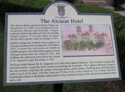 The Alcazar Hotel Marker image. Click for full size.