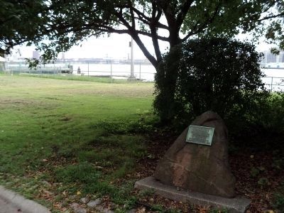 Marker on Governors Island image. Click for full size.
