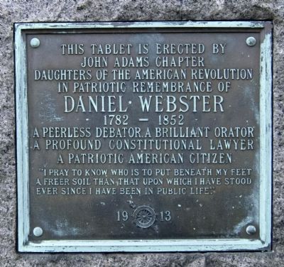 Daniel Webster Tablet image. Click for full size.