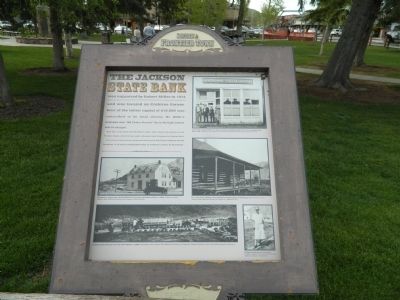 The Jackson State Bank Marker. Click for full size. The Jackson State Bank Marker image. Click for full size.