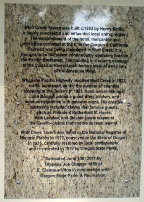 Wolf Creek Tavern Marker. Click for full size. Wolf Creek Tavern Marker image. Click for full size.