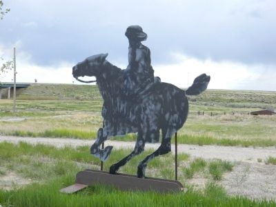 Pony Express Rider Statue image. Click for full size.