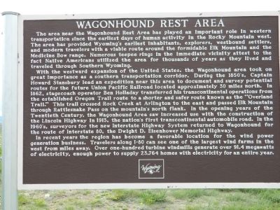 Wagonhound Rest Area Marker image. Click for full size.
