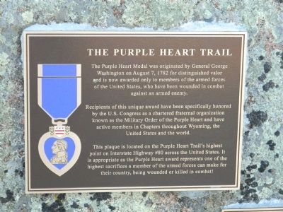 The Purple Heart Trail Marker image. Click for full size.