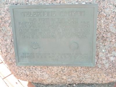 Telephone Canyon Marker image. Click for full size.