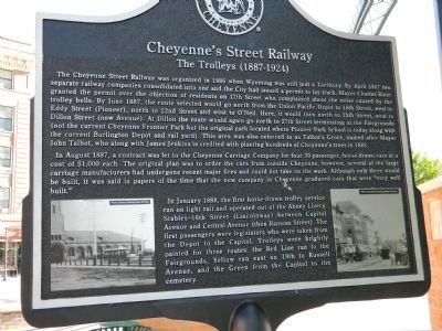 Cheyenne's Street Railway Marker image. Click for full size.