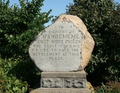 Chief Wahbememe Burial Site Marker image. Click for full size.
