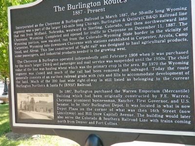 The Burlington Routes Marker - Side A image. Click for full size.