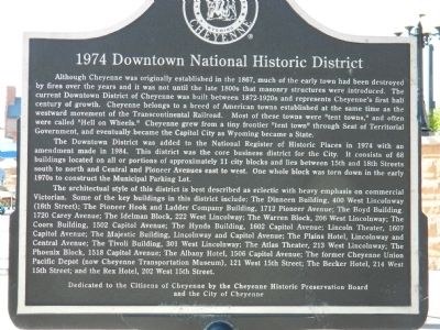 1974 Downtown National Historic District Marker image. Click for full size.