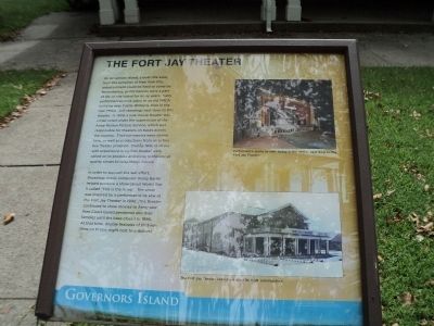 The Fort Jay Theater Marker image. Click for full size.