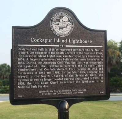 Cockspur Island Lighthouse Marker image. Click for full size.