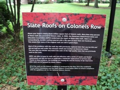 Slate Roofs on Colonels Row Marker image. Click for full size.