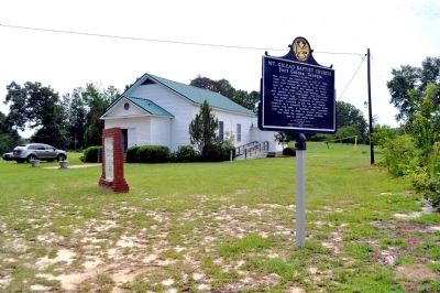 Mt. Gilead Baptist Church and Marker image. Click for full size.