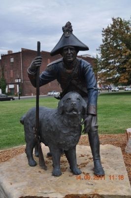 Meriwether Lewis and his Newfoundland dog Seaman image. Click for full size.