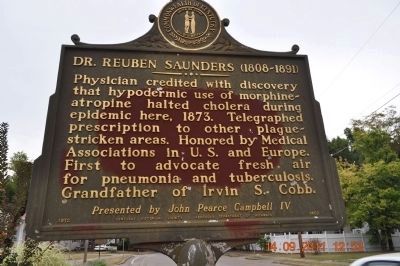 Dr. Reuben Saunders (1808-1891) Marker image. Click for full size.