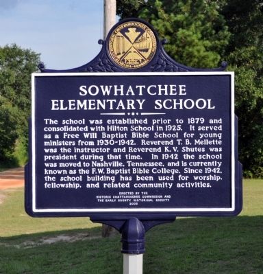 Sowhatchee Elementary School Marker image. Click for full size.