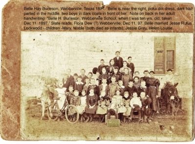 Webberville School 1897 image. Click for full size.