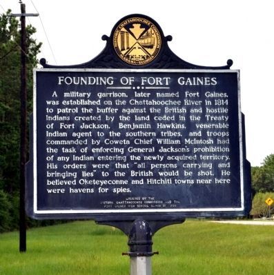 Founding of Fort Gaines Marker. Click for full size. Founding of Fort Gaines Marker image. Click for full size.