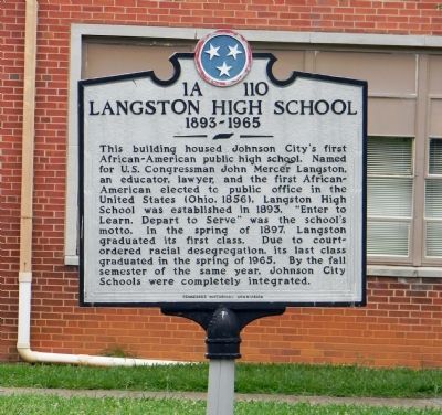 Langston High School Marker image. Click for full size.
