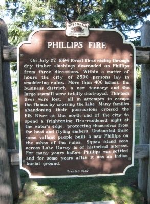 Phillips Fire Marker image. Click for full size.