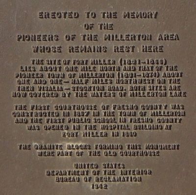 Erected to the Memory of the Pioneers of the Millerton Area Whose Remains Rest Here Marker. Click for full size. Erected to the Memory of the Pioneers of the Millerton Area Whose Remains Rest Here Marker image. Click for full size.