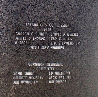 Rear of Billy Vukovich Memorial Marker image. Click for full size.