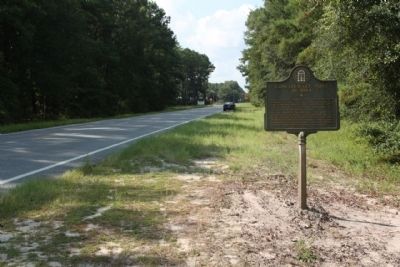 Confederate Post in 1864 Marker, looking south image. Click for full size.